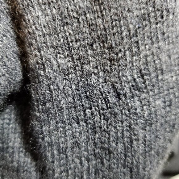 Muji 100% Wool Mock Neck Relaxed Fit Midi Sweater Dress L Gray - Picture 16 of 16